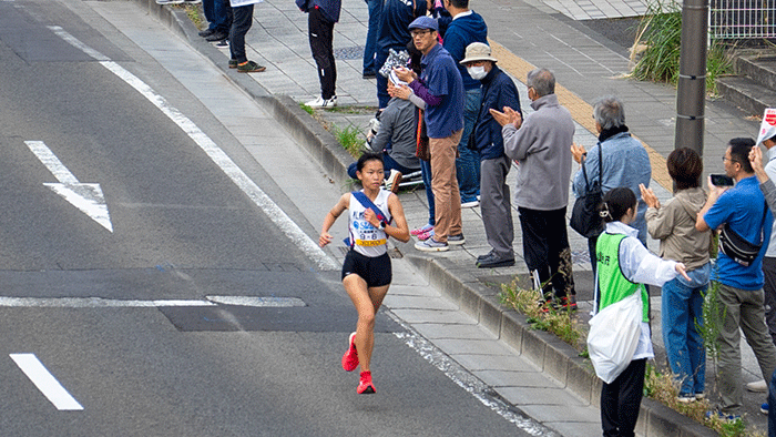 6区を走る天満谷心さん