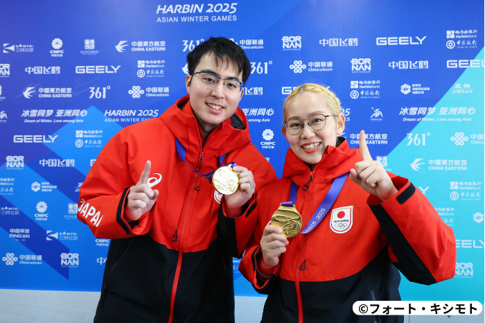 札幌国際大学　ミックスダブルス　金メダル　アジア競技大会