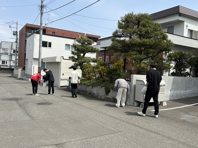 札幌国際大学　観光学部　ゴミ拾い