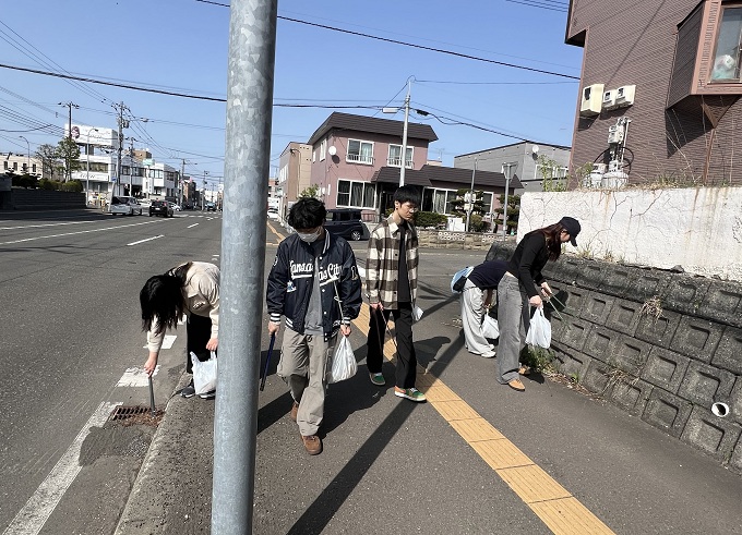 札幌国際大学　観光学部　ゴミ拾い