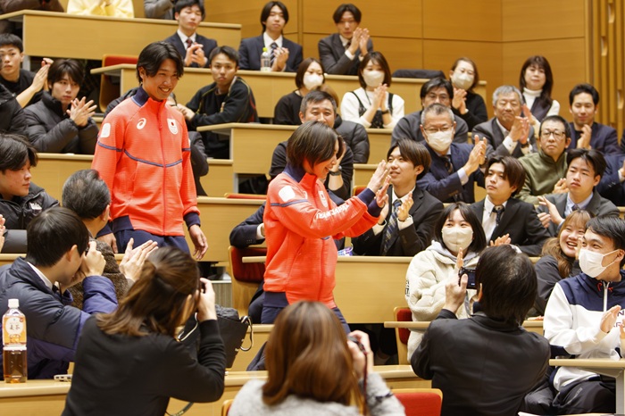 札幌国際大学　オリンピック壮行会　島川拓也　吉村紗也香