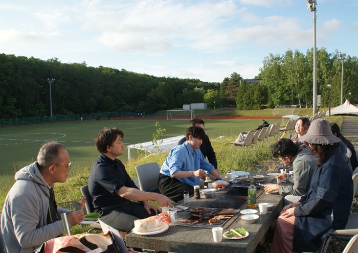 札幌国際大学　心理学研究科　BBQの様子