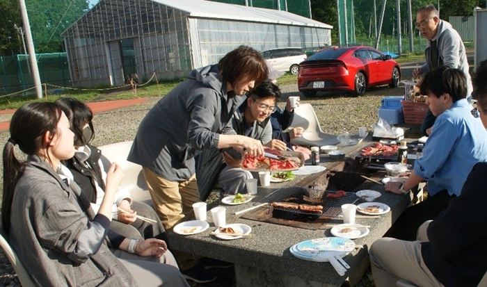 札幌国際大学　心理学研究科　BBQの様子