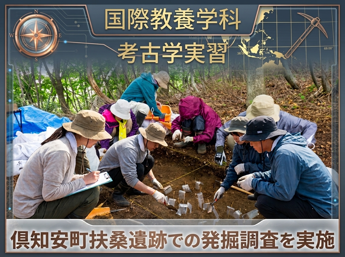 考古学実習で倶知安町・扶桑遺跡の発掘調査を実施のサムネイル画像